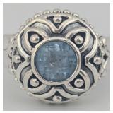 Sterling Artisan Crafted Aquamarine RingNice