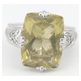Sterling Judith Ripka Cushin Cut Lemon Quartz