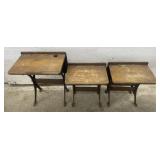 (AB) Antique Wood School Desks