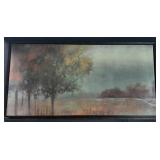 (II) Large Canvas Framed Landscape Art (42"ï¿½22")