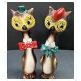 (O) Rare Vintage Owl Salt And Pepper Set