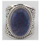 Vintage Sterling Wide Band Mojave Purple