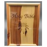 (O) Holy Bible King James Version in Wood Box,