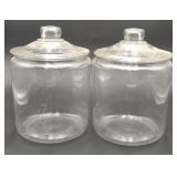 (O) Glass Lidded Jars, 7" x 8" *Bidding 1xqty