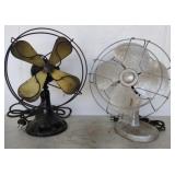 (Q) Vintage Steel Desk Fans