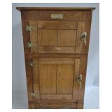(O) Polar Ice Wood Ice Box With Brass Hardware
