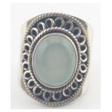 Vintage Sterling Milky Moonstone Cabochon