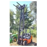 (FF) Toyota 7FGU25 Pneumatic Quad Mast Forklift