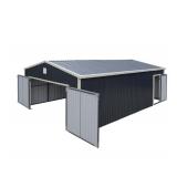 (AK) LandHonor Double Front Door Metal Garage