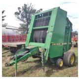 (BG) John Deere 435 Round Baler w/ Bale-Trak &