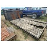 (W) Wooden Flat Deck Trailer Bed