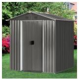 (AK) LandHonor Galvanized Apex Roof Metal Shed
