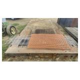 (J) Steel Deck Trailer Flatbed and Metal Fencing