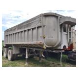 (D) Fruhauf Frameless End Dump Trailer