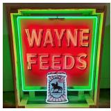 Custom Wayne Feeds Tin Neon Sign