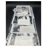 (D) Autograph index cards photos and more not