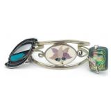 (KC) Sterling Silver Bracelet & Two Rings