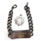 (M)  Sterling Silver Pendant & Bracelet