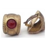 (KC) Sterling Gold Tone Clip on Earrings