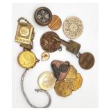 (JK) Collectable Tokens, Compass, & Vintage