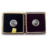 (S) Two Sterling Gamble 10  & 5 Year Buttons