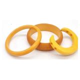 (S) three Bakelite bangle bracelets
