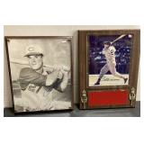 (J) Pete Rose and Ted Williams signed photos on