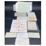 (J) Signed index cards plus paper items , Sports