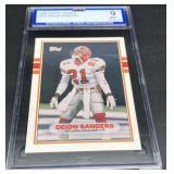 (DY) Deion Sanders 1989 Topps traded ISA  mint 9