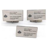 (KC) Sterling Amoco Monogrammed Cufflinks & Clip