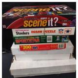 (D) Sports assorted collectable cards and puzzles