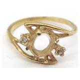 (KC) 14K Yellow Gold Ring Setting