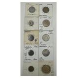 (F) 10 Carded Foreign Coins