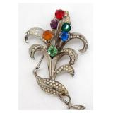 (ZA) Sterling Silver Floral Brooch