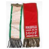 (PQ) Two L.O.O.F. Lodge Ribbons