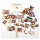 (S) Patriotic Fashion Jewelry- Pns, Earrings +