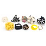 (G) Ten (10) Size 7 Costume Rings