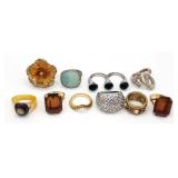 (G) Ten (10) Size 5 & 6 Costume Rings