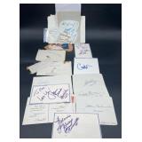 (J) Signed index cards paper items ,Movies