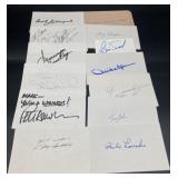 (J) Signed index cards paper items and more