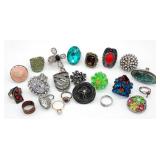 (G) Twenty (20) Adjustable Costume Rings