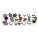 (G) Twenty (20) Adjustable Costume Rings