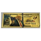 (KC) 2024 Gold Donald Trump Trump Train Bill