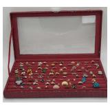 (G) Box Of 93 Costume Rings in Various Sizes