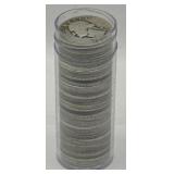 (KK) 40 Silver Washington Quarter Dollar Coins