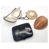 (S) Three Vintage  Compacts and Ring Box