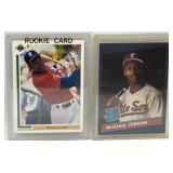 (J) 2 Michael Jordan Baseball Rookie Cards