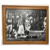(D) Chuck Bednarik 16 x20 photo not authenticated