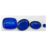 (HI) Four Blue Spinel Gemstones