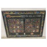 (E) Topps finest 1993-4 NBA all stars 19x27